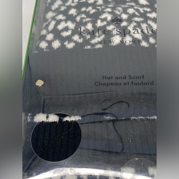 Kate Spade Monochrome Hat and Scarf Set - Picture 2 of 5